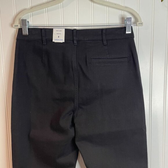 J.McLaughlin Womens Black Rainey Long Bottom Pants Size 8 Cotton Blend Slim Fit - Picture 9 of 16